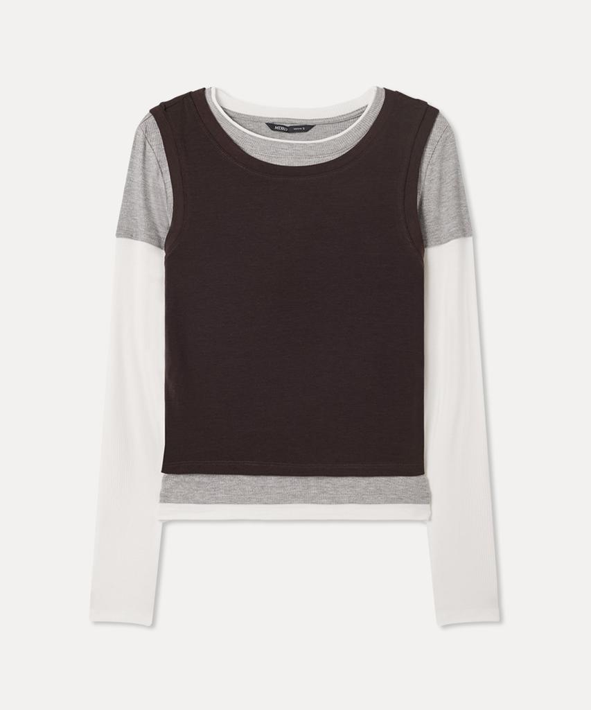 MIXXO Многослойная футболка с длинным рукавом_Miwlwg429A