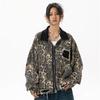Women's Vintage Short Windbreaker Jacket Autumn 2024 Luxury Brand Cotton Leopard Denim Jackets for Woman Women's Autumn Clothes