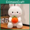 Rabbit Plush Cute Doll With Embracing Persimmon Decorations For Kids Gift