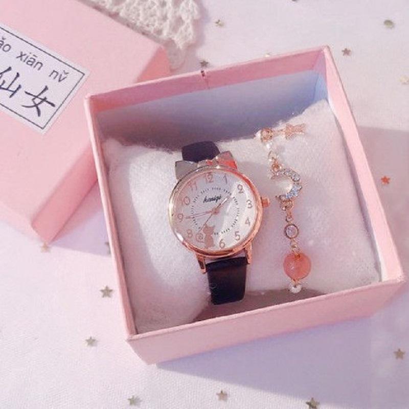 2021Korea Girl Watches Luminous Watches Student Girls Gift Cute Watch Luminous Waterproof Watches Women