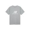 New Balance Футболка с логотипом Stacked, серая mT41502ag