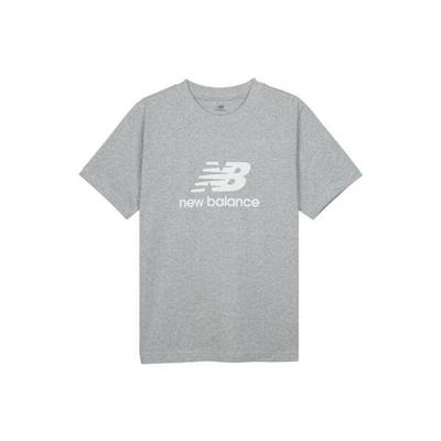 New Balance Футболка с логотипом Stacked, серая mT41502ag