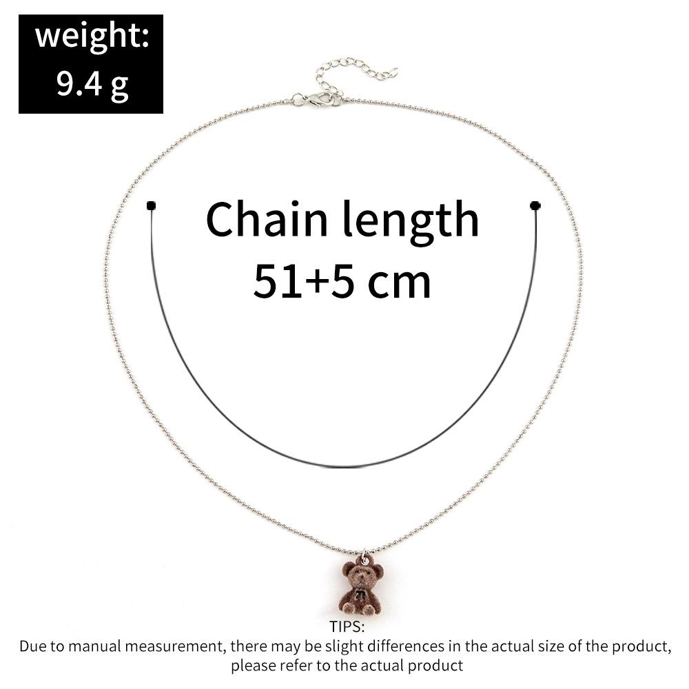 Новое корейское модное милое плюшевое ожерелье с подвеской в ​​виде медведя для девочек и женщин, длинный свитер-цепочка с медведем, ожерелье, ювелирные изделия на воротнике
