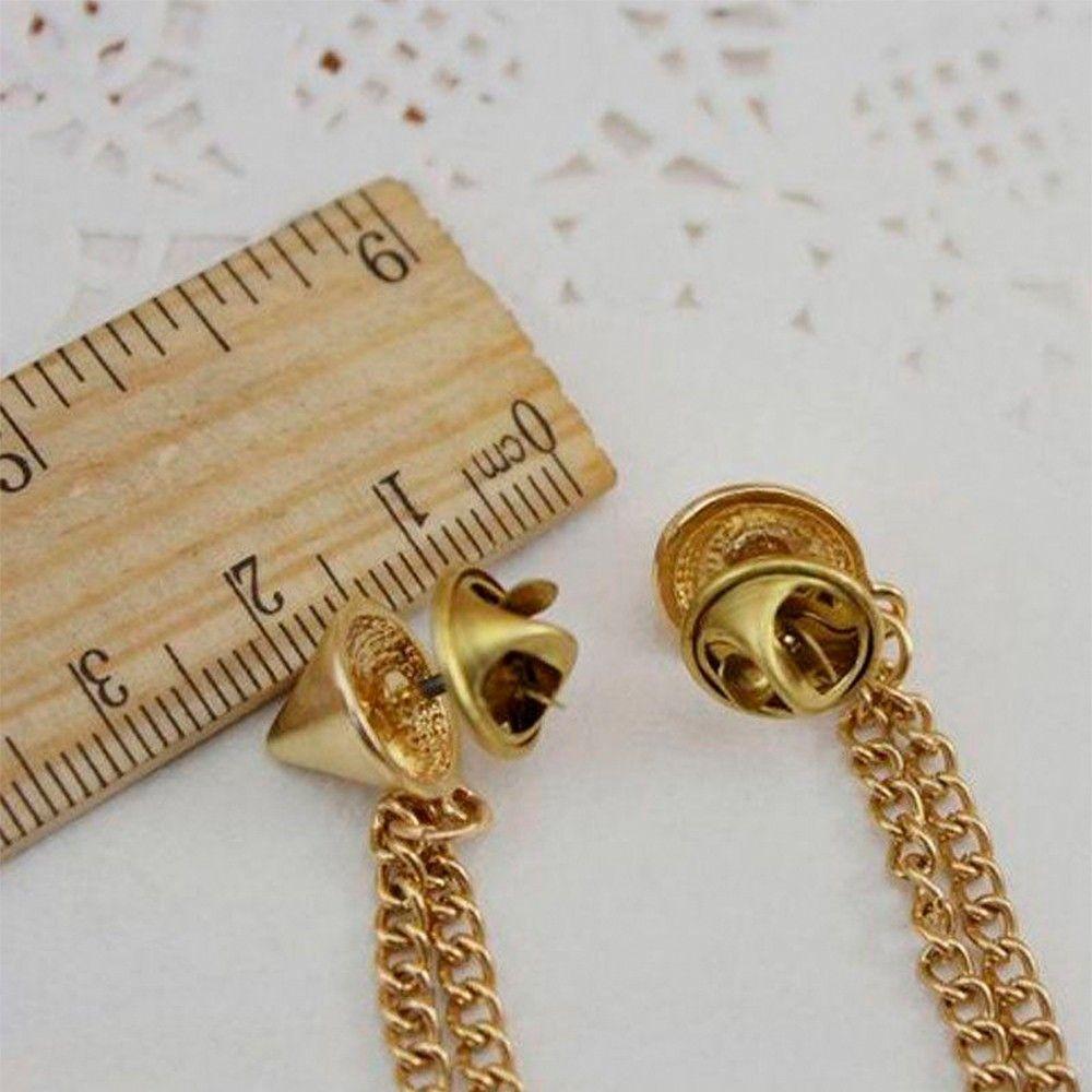 Party Tassels Rivet Chunky Stud Blouse Chain Jewellery Necklace Brooch Tip Collar Pin Spike