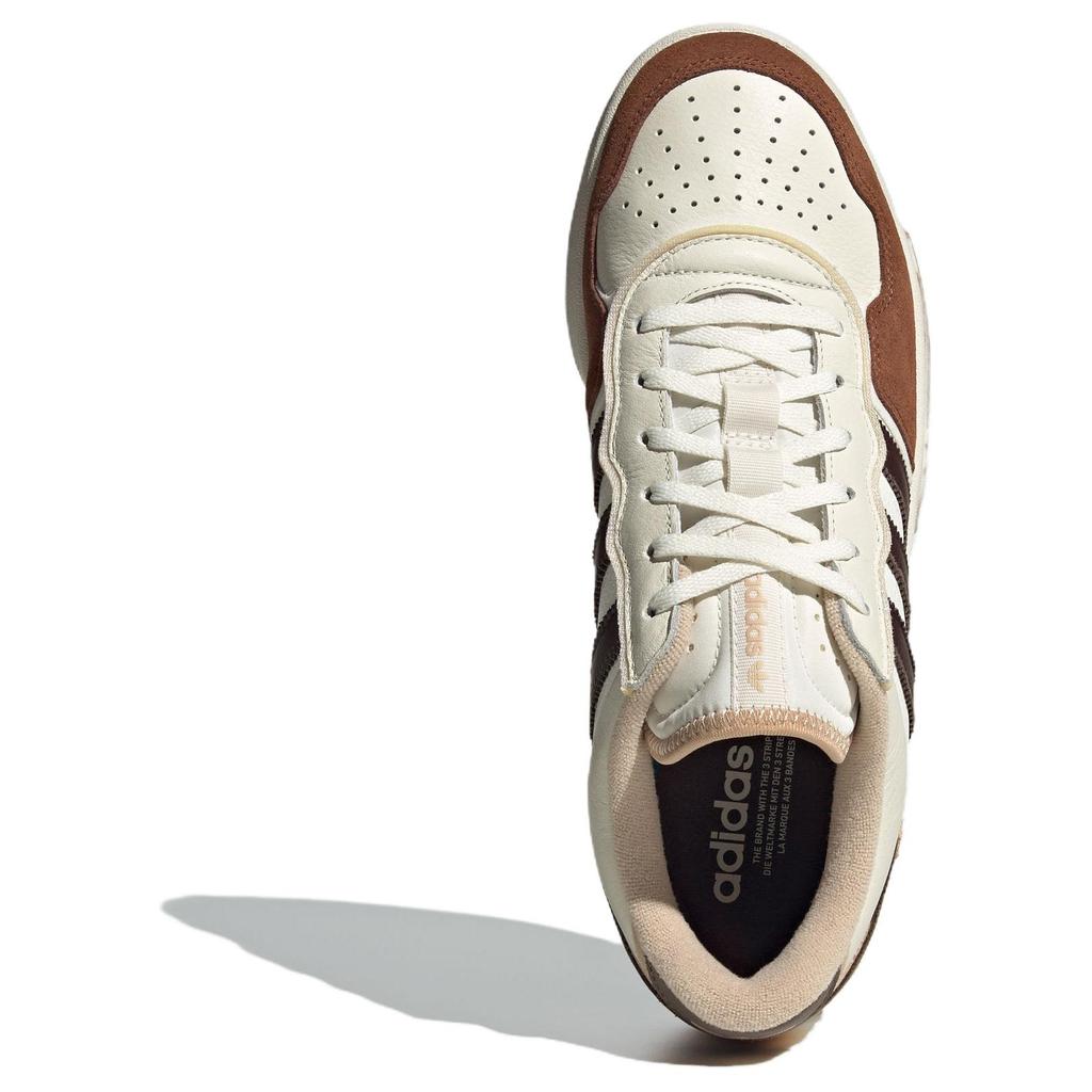 adidas Оригинальные Courtic Нескользящие Износостойкие Низкие Кеды для Скейтборда Унисекс Белые Коричневые Кроссовки JQ3152
