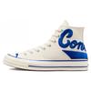 1970s Chuck Taylor All Star Classic Trend High-Top Canvas Shoes Unisex Milk White Blue