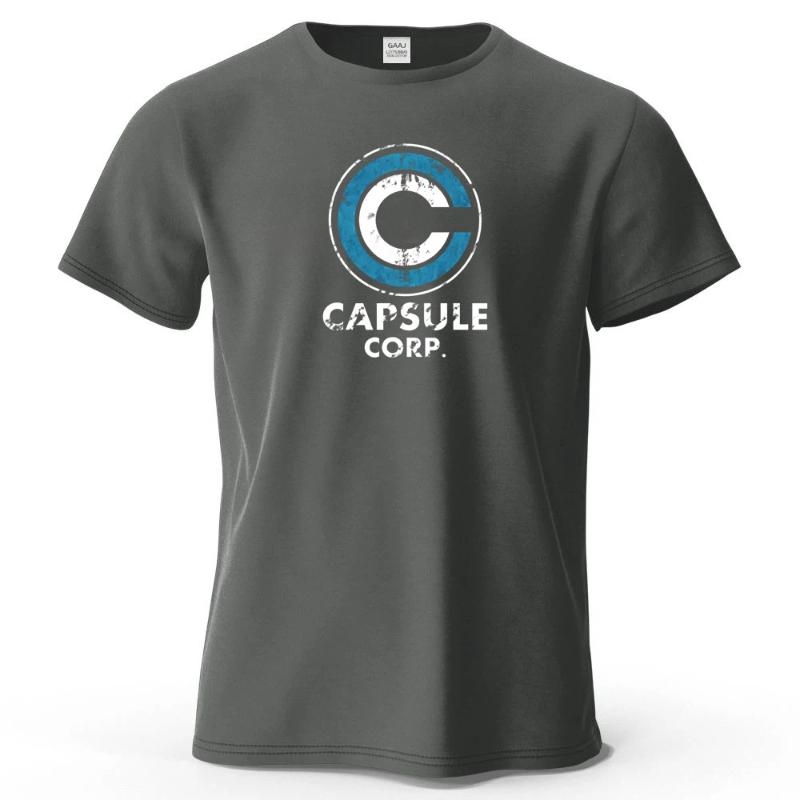 Хлопковая футболка Capsule Corp со смешным принтом, аниме из Японии, мужская, футболка, лето, уличная одежда, топы, модный бренд, футболка, одежда