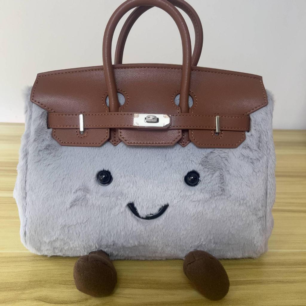 Jllycat Cute Fluffy Platinum Doll Crossbody Elf Handbag