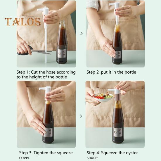 Головка насоса для бутылок, долговечная наклонная насадка на 11,5 градусов, практичная практичная головка насоса, диспенсер для томатного соуса чили, соевого соуса для ресторана