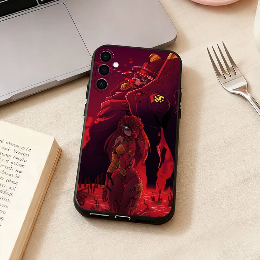 Неоновый G-Genesis E-Evangelion Чехол для телефона Samsung Galaxy A73,A72,A71,A70,A53,A52,A51,Другие Мягкий Черный Чехол