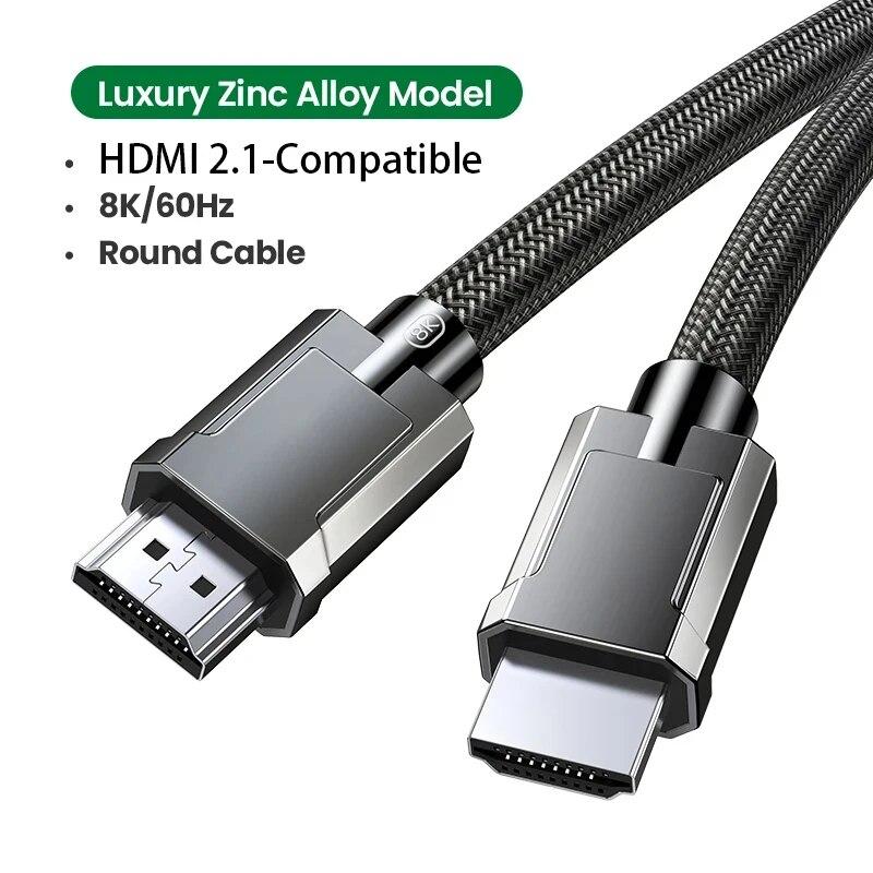 HDMI-совместимый кабель 2.1, сверхвысокоскоростной 8K/60 Гц, 4K/120 Гц для Xiaomi Mi XBox PS5 HDR10 + Dolby Vision, 48 Гбит/с, HDMI-совместимый 8K