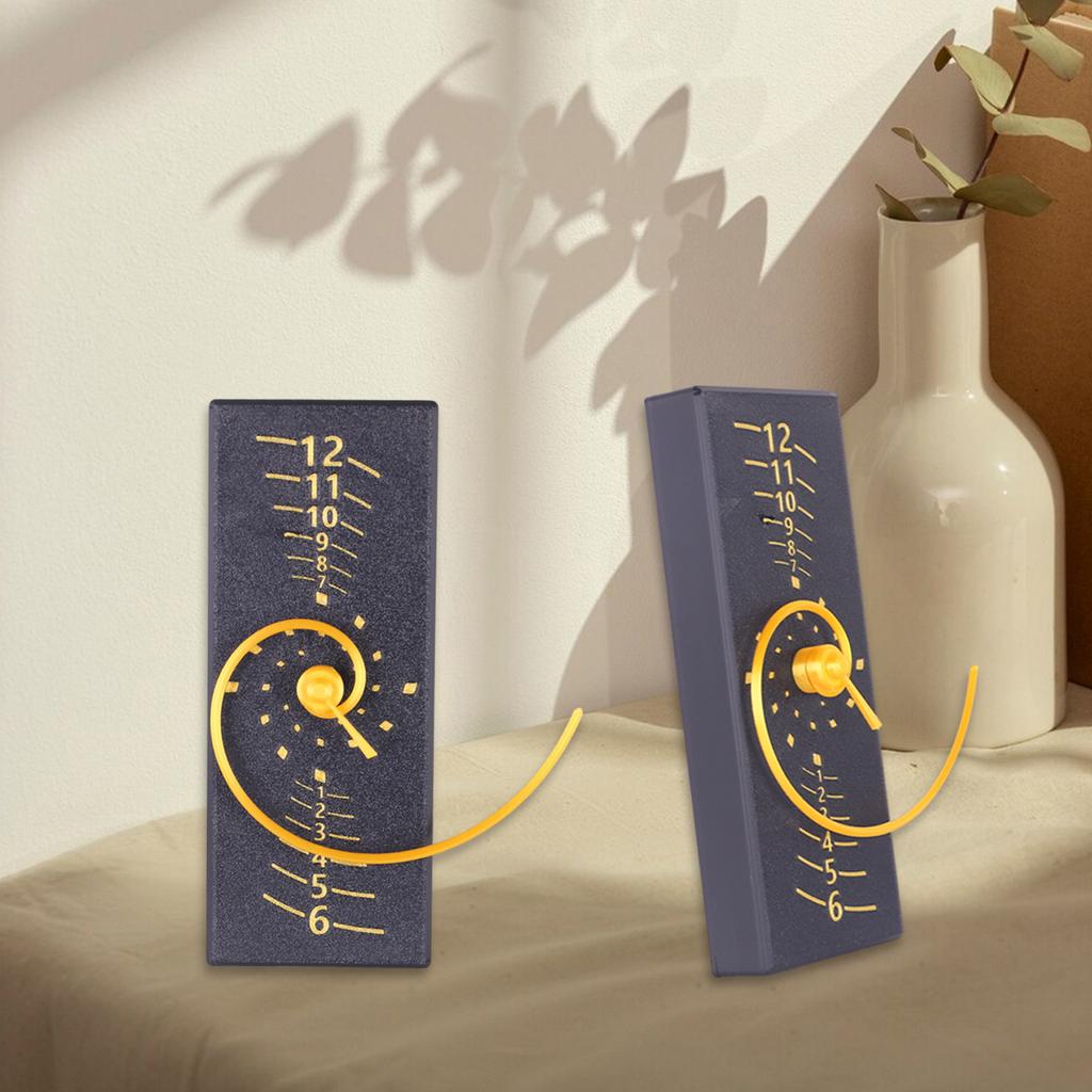 Прямоугольные настенные часы «Спирали Фибоначчи», сочетающие математическую эстетику и современный стиль для уникального домашнего декора