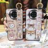 Fashion Design Cartoon Phone Case For Cubot Note20 Silicone Back Cover Wrist Strap Soft Case Waterproof Ring Anti-knock