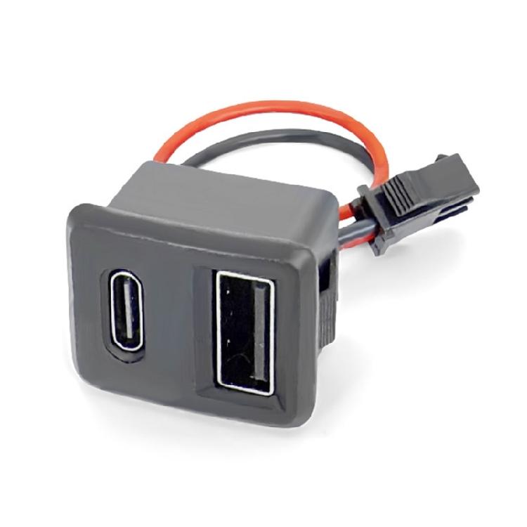 2 шт. USB 2.0 и Type-C Female Разъем Женский USB Лампа Зарядка Розетка Питания Для Домашней и Офисной Электроники
