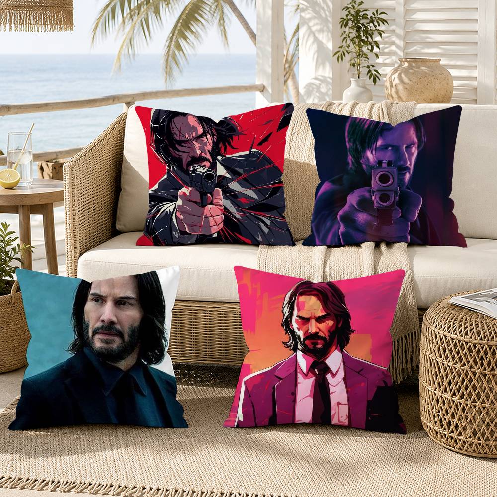 MMovie Character JJohn WWick Pillow Case for Sofa Living Room Home office Decor Protective Cover