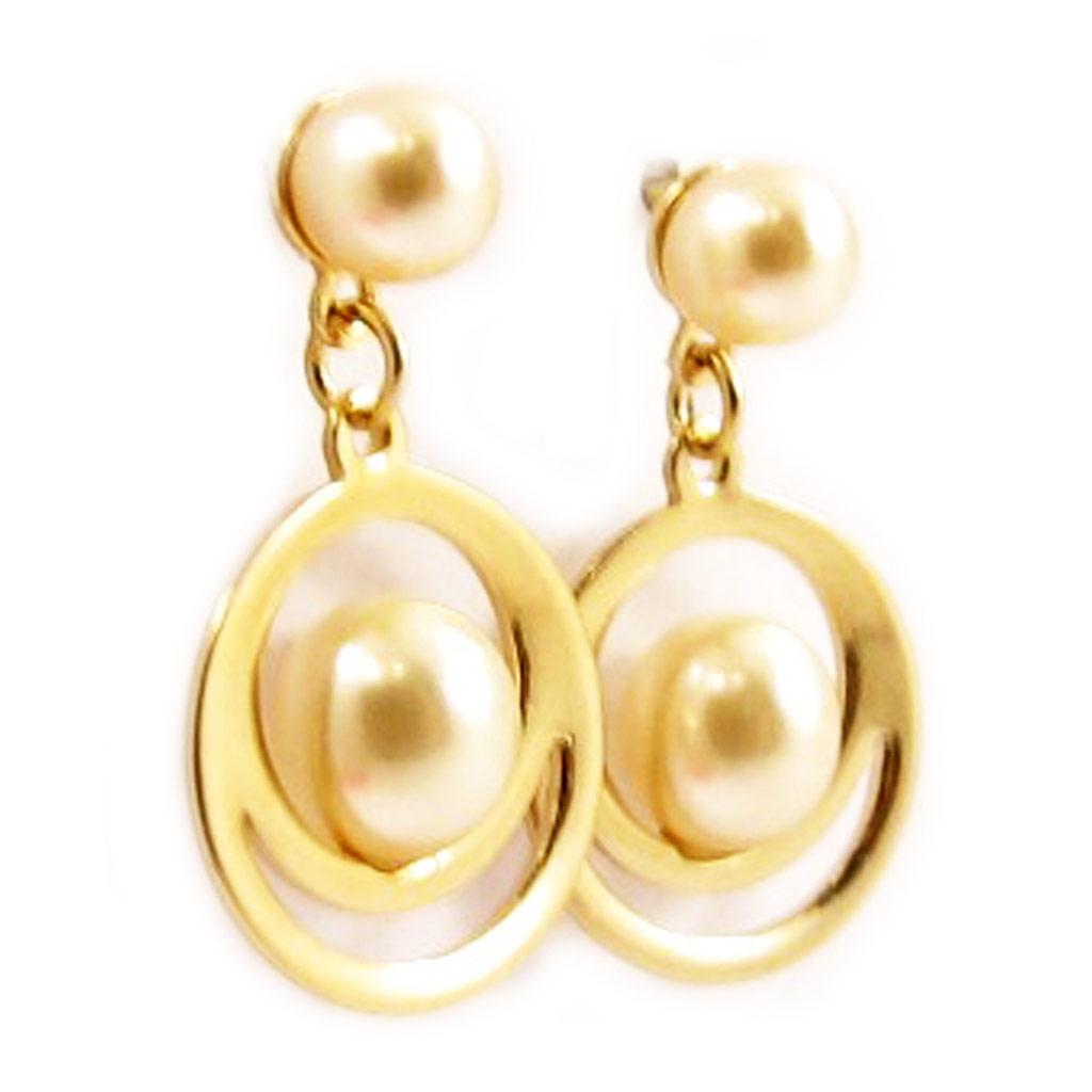 Les Trésors De Lily [C5746] - Позолоченные серьги «Люсиль», белое золото