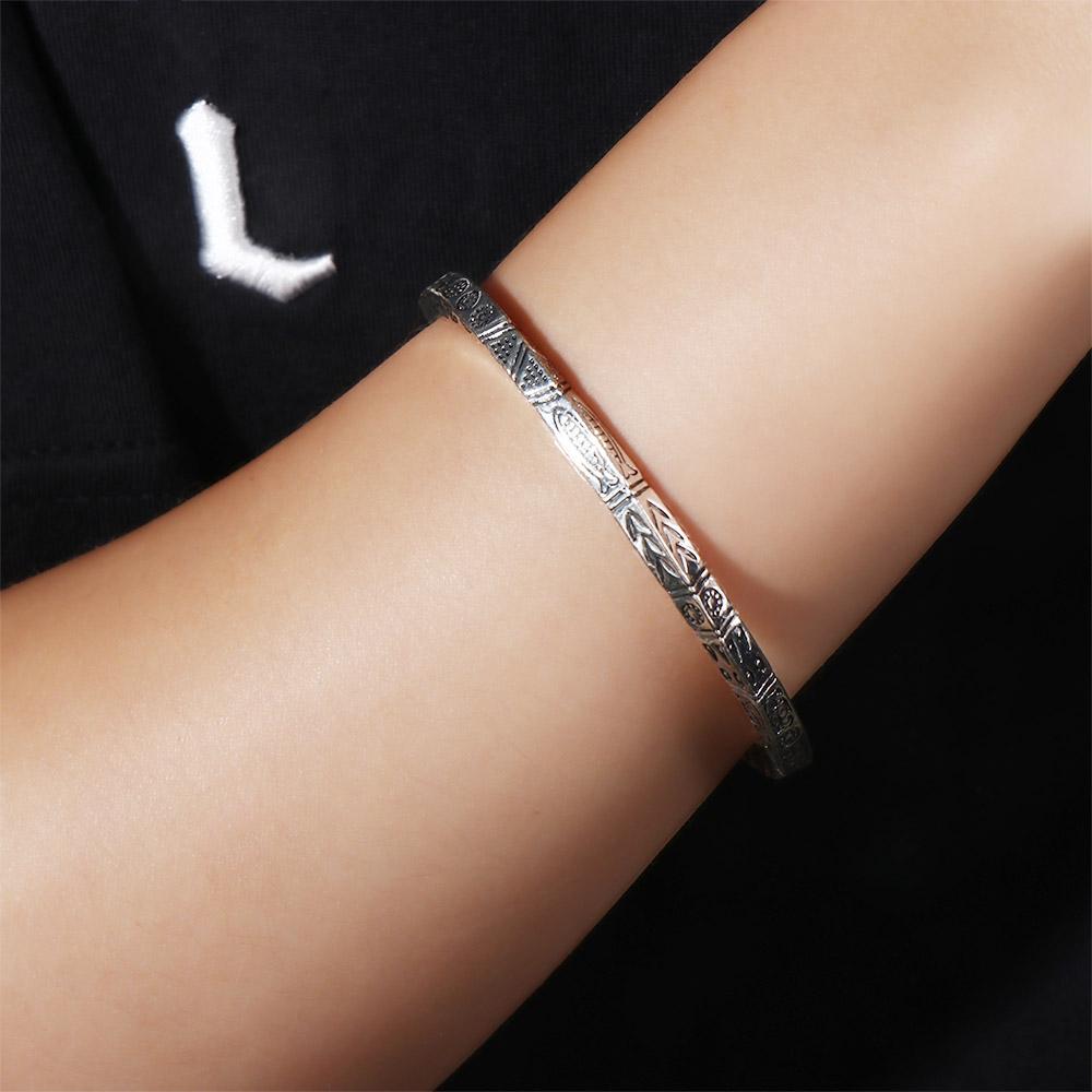 Регулируемый винтажный резной браслет-тотем в стиле ретро, серебряный цвет, браслет-рукава с рыбой, подарок