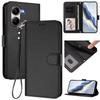 For Xiaomi Redmi Turbo 4 5G/Xiaomi Poco X7 Pro 5G Leather Case Wallet Stand Phone Cover with Wrist Strap