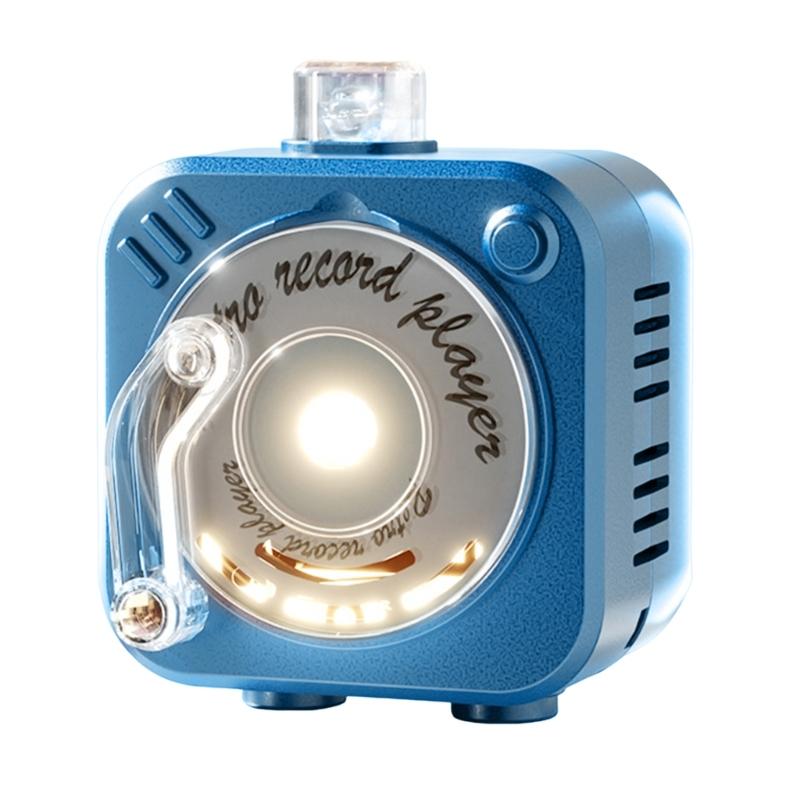 Мини-проигрыватель виниловых пластинок Мини-голосовой проигрыватель Брелок Функция воспроизведения Регулируемая ручка громкости Для ежедневного использования в путешествиях
