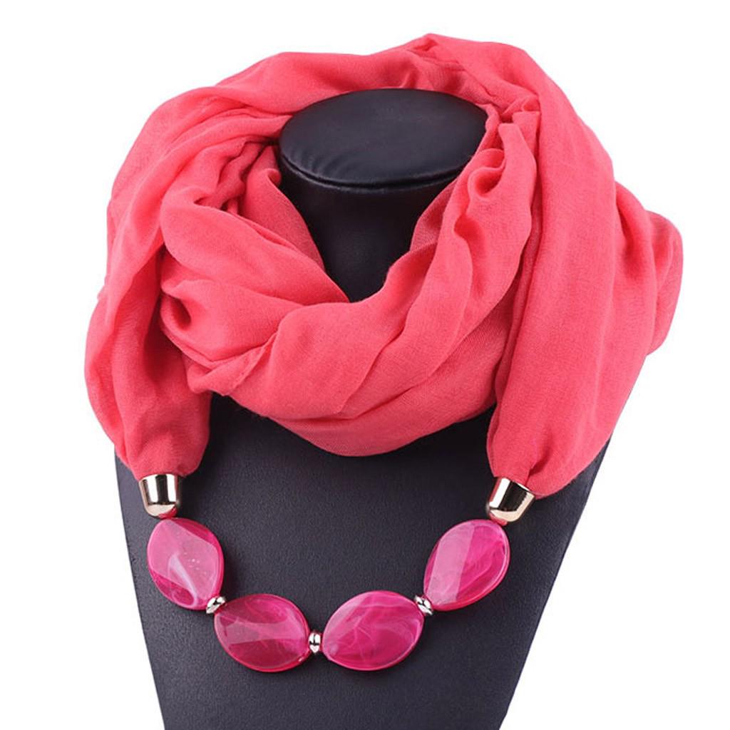 Женское хлопковое льняное ожерелье с подвеской в этническом стиле, мягкое ожерелье, шарф