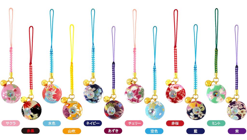 Цветок Кирин Калейдоскоп Колокольчик Японский Кирин Нэцке Сделано в Сувенир Вишня [Цзунь] (8мм) Брелок, Япония, (Красный цветок)