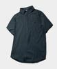 PLACESTUDIOMAN Nylon Short Sleeve Half Collar Shirt With String Pocket Details _3 Colors