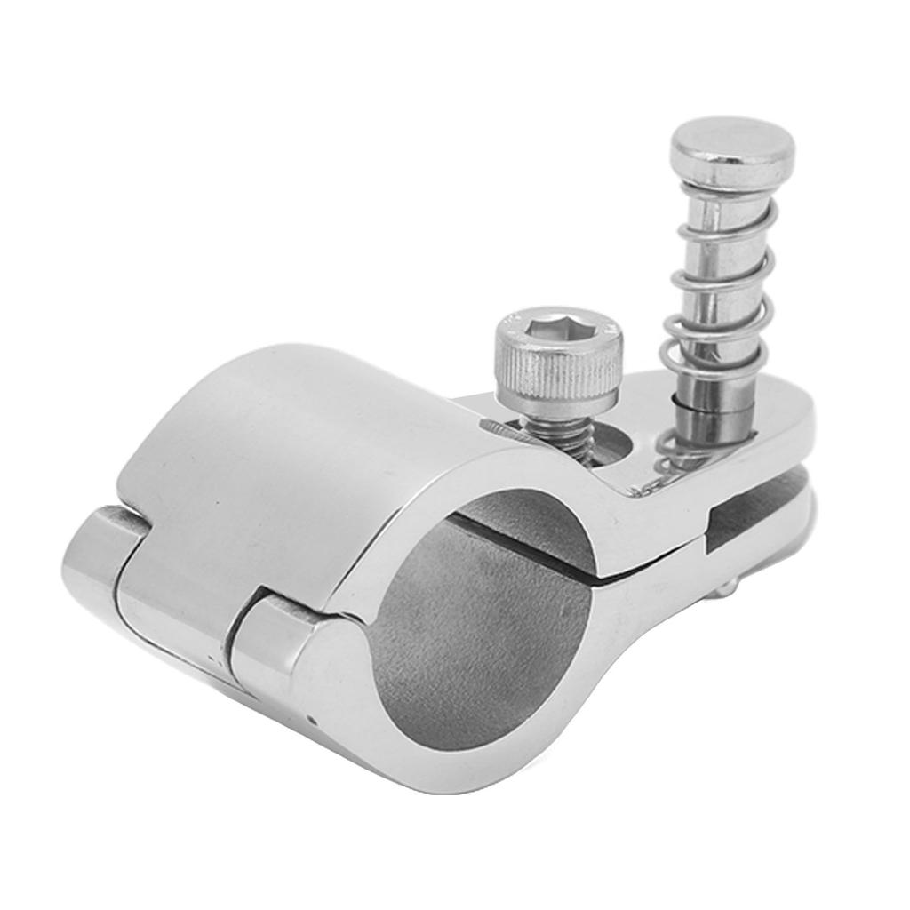 4PCS 22mm Top Jaw Slide 316 Stainless Steel Adjustable Top Hinge Rail Mount for 22mm Pipe Clamp Boat Yacht