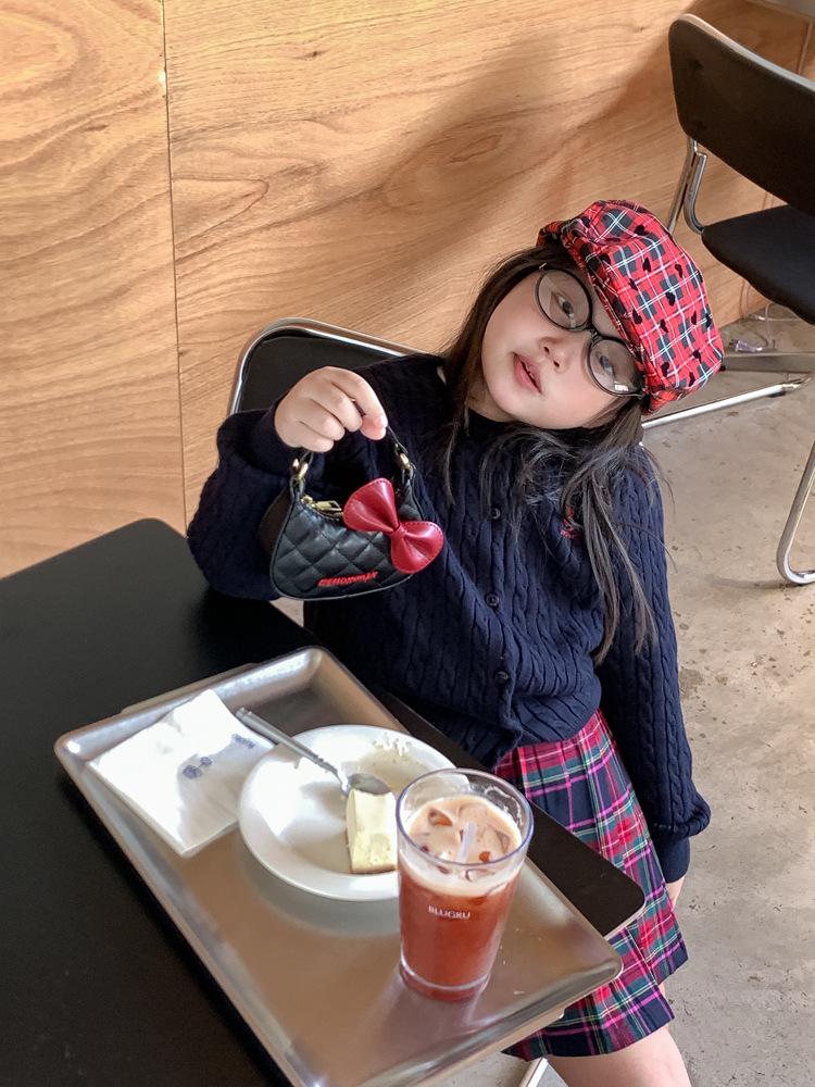 Мини-сумочка с леопардовым принтом и мини-бантом для девочек: Сумка кроссбоди на плечо Осень/Зима