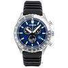 Мужские часы Eco-Drive Хронограф Силиконовый ремешок Синий циферблат AT2569-04L 100M