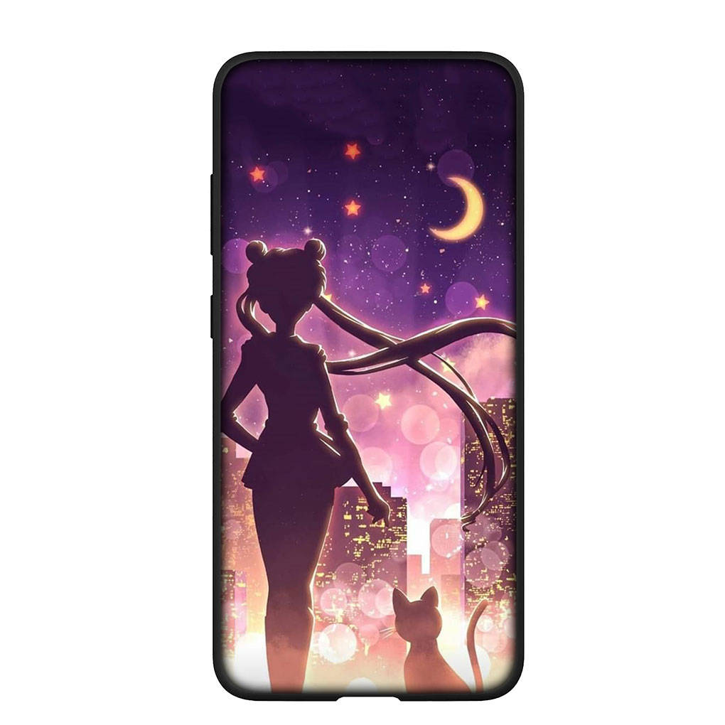 Чехол для телефона Samsung Galaxy S24 S23 iPhone 15 14 Xiaomi Redmi Note 13 12 11 8 10 9 Pro Max X XR OPPO A15 Huawei чехол с изображением девушки из мультфильма «Сейлор Мун»
