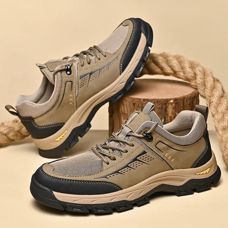 Мужская повседневная обувь Натуральная кожа Уличная Удобная Высокое качество Мужская обувь Cassis Anke Нескользящая Жирная Тренд Обувь для скалолазания Мужская