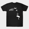 Men Black Print T-shirt Super Large TShirt Skydiving Skyive Freefly Parachute No-Cut Transfer Paper Print Cotton Tshirt