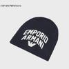 Мужская шапка-бини с жаккардовым логотипом Emporio Armani
