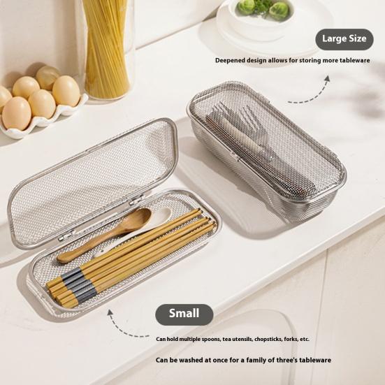 Stainless Steel Mesh Utensil Basket Dishwasher Safe Drying Rack