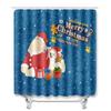 Christmas Shower Curtain Floor Mat Combination Four-Piece Set Kitchen Door Mat Bedroom Living Room Carpet