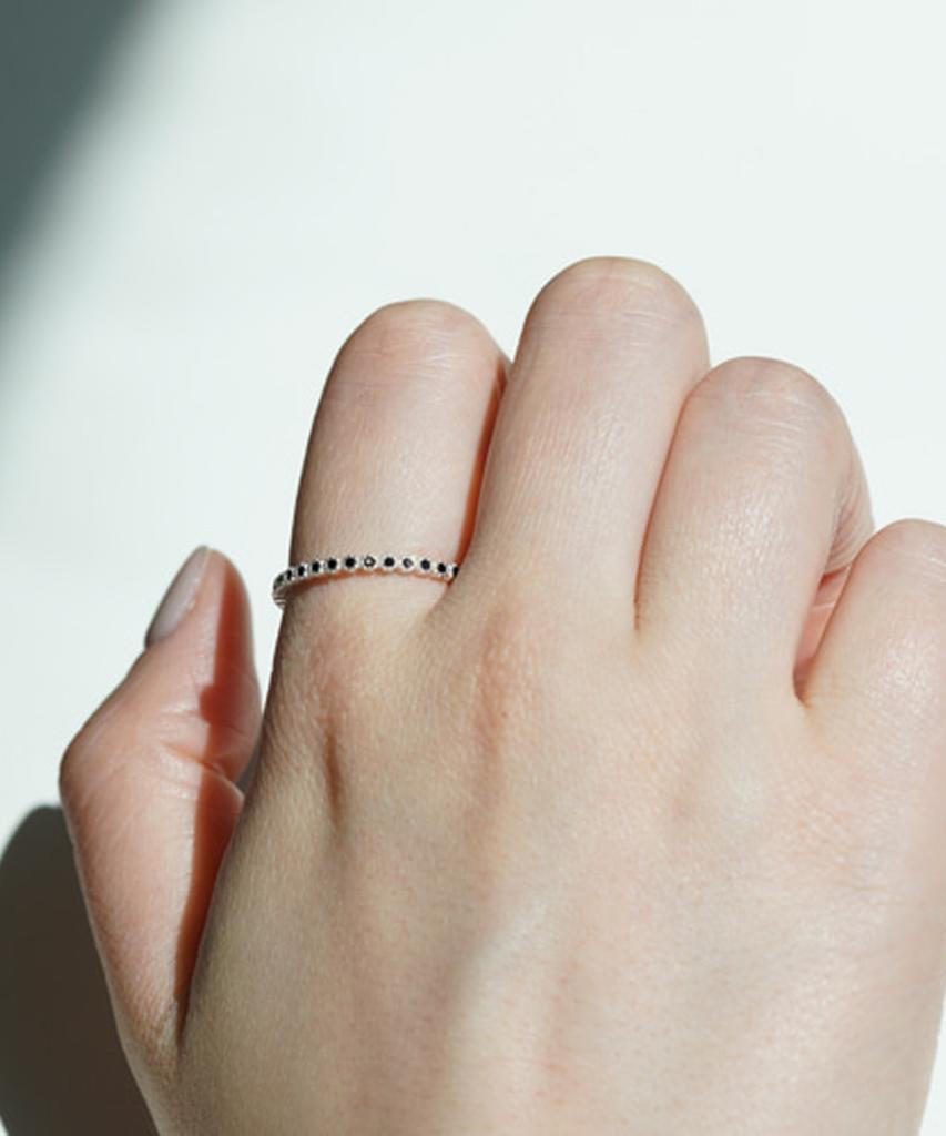 Серебряное кольцо для колена Alleun 925 пробы, многослойное, с черным кубическим цирконием, на большой палец