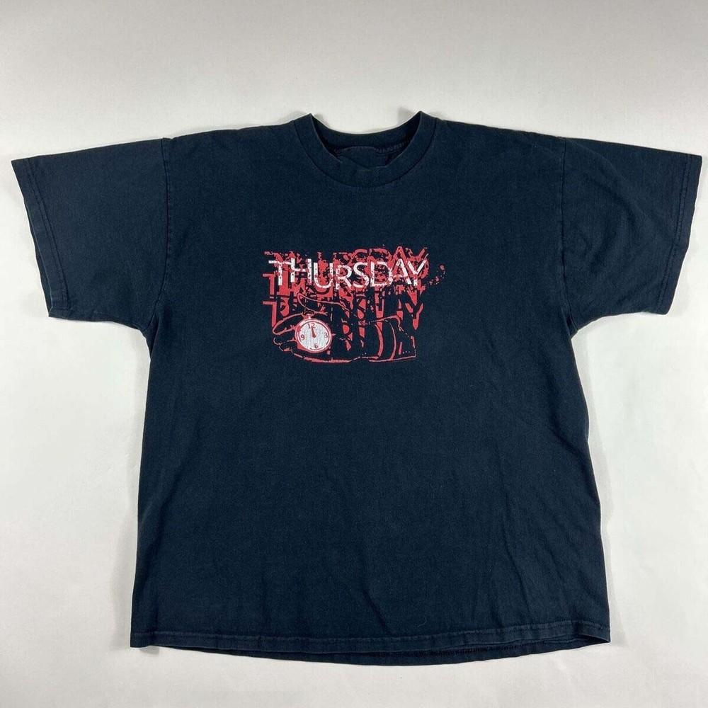 Винтажная футболка Thursday Band Classic Хлопок Полный размер Унисекс S-5XL US751 Унисекс Футболка
