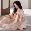 Pajamas women's spring and autumn pure cotton long-sleeved 1011 new autumn high-end super soft lady loungewear set