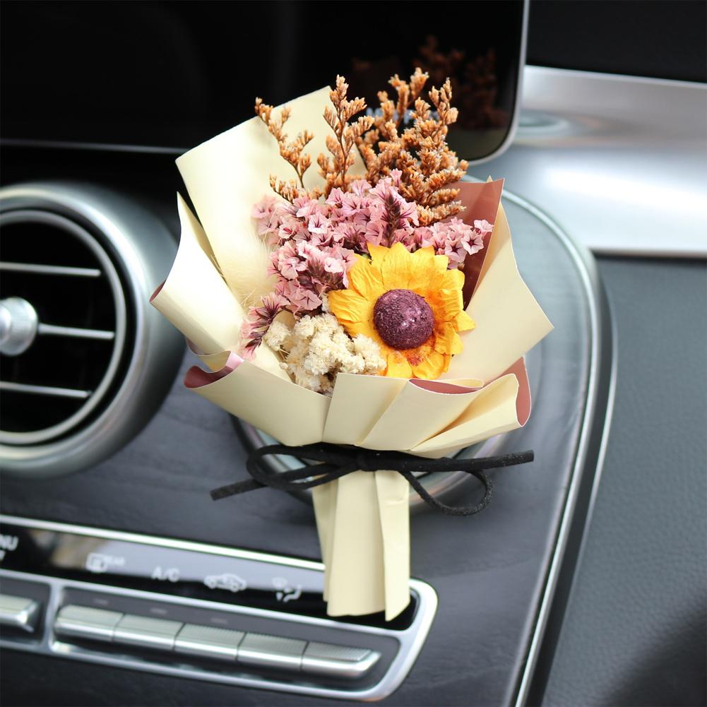 Car Air Outlet Perfume Decoration Immortal Dried Bouquet Small Fresh Air Conditioning Mouth Gypsophila Paniculata Fragrance Clip