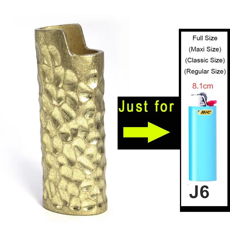 Vintage Heavy Armor Metal Lighter Case Sleeve Holder For Bic Standard Lighters Cover Comfortable Grasp Lighter Shell Type J6