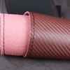 Универсальная крышка на руль автомобиля из углеродного волокна и микрофибры с кожаными вставками 38 см, DIY, мягкая, дышащая, идеальная посадка для большинства автомобилей и внедорожников