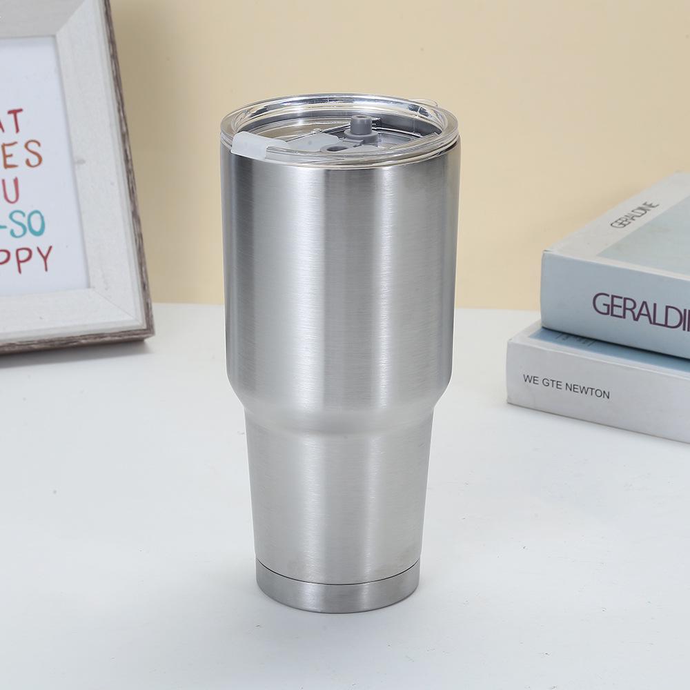 30oz Powder Coated Stainless Steel Insulated Car Cup - Double Layer, Large Capacity, Ice Buster for Outdoor Cold Storage
