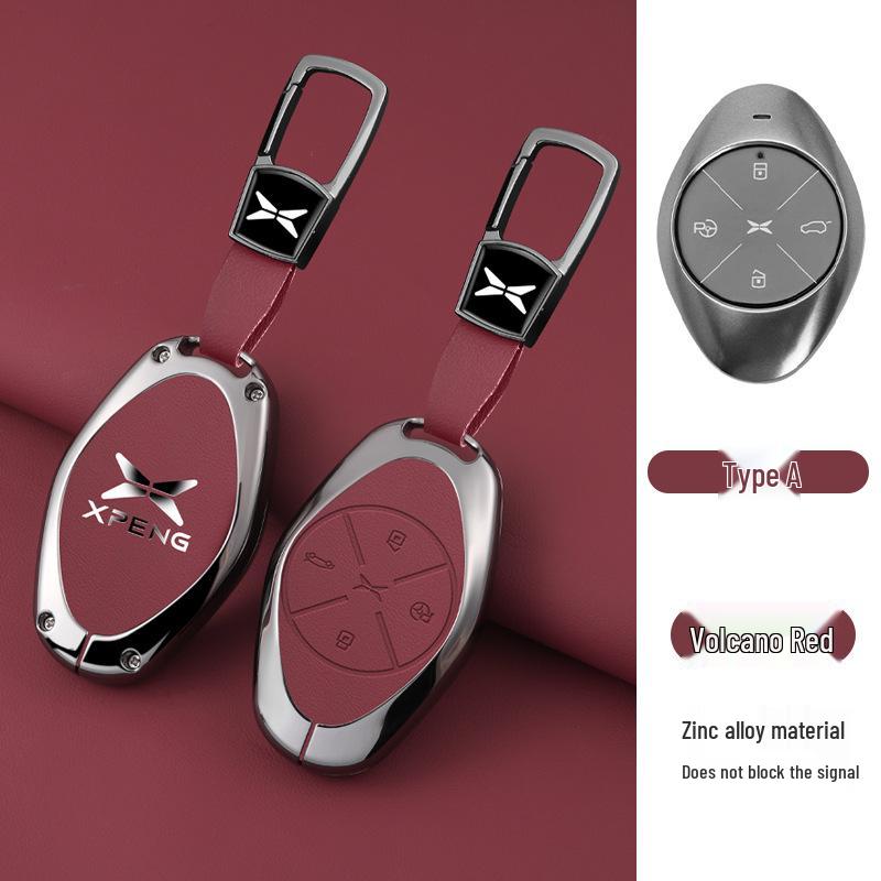 XPeng P7/P5/G3/G3i/G9 Key Case with Buckle & Rope - 2022 Model Car Key Shell Modification