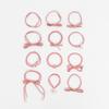 Women's Hair Tie 12-piece Set (Pink Rack) Pointed Elastic