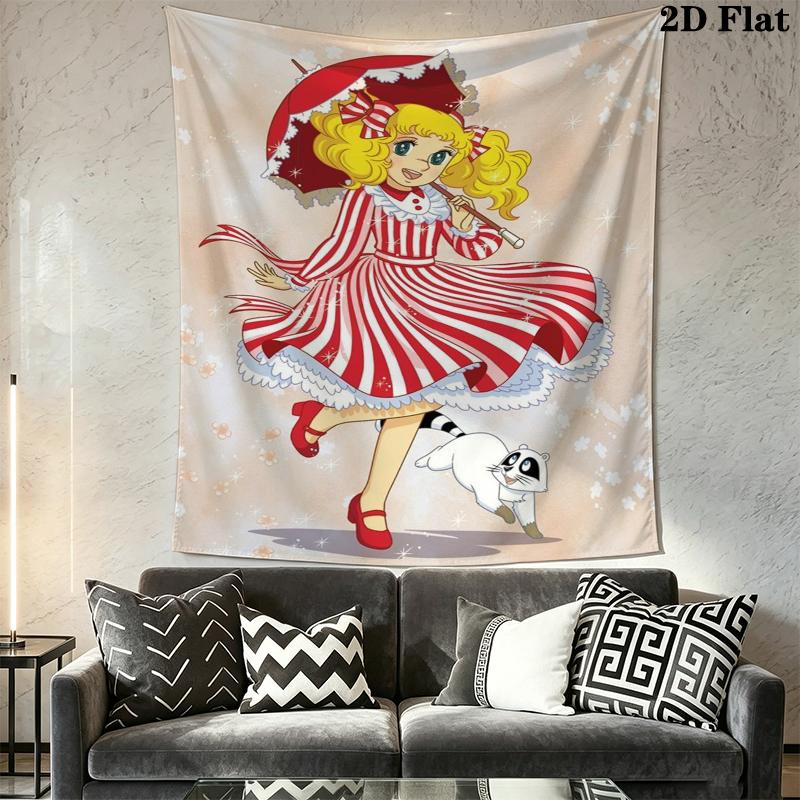 CANDY Wall Tapestry Aesthetic Wall Hanging Printed Fabric Blanket Decorative Tapestries for Bedroom Living Room Home Decor