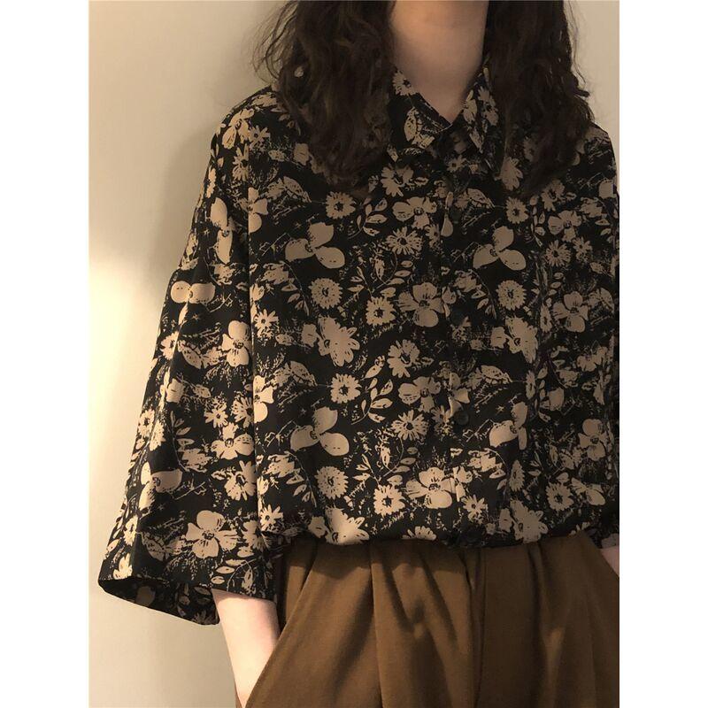 Vintage Harajuku Women Blouses Japanese Style Oversize Aesthetic 90s Shirt Korean Fashion Chic Female Hippie Streetwear