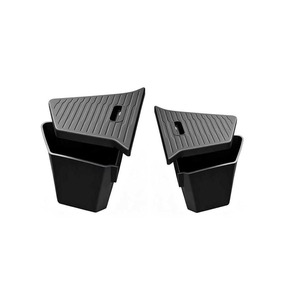 Trunk Storage Bins 2025 2026 For Tesla Model Y Juniper TPE Rear Cargo Side Organizer Boxes Trunk Organizer Storage Box Cover