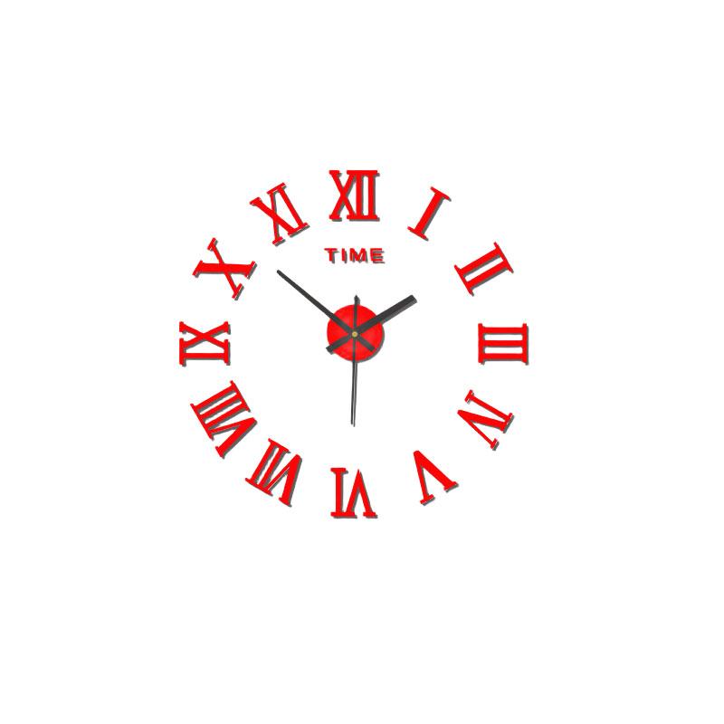 Roman Art Wall Clock Punch-free Travel Time Accuracy Digital Wall Clock for Living Room Home Decoration School Decoration