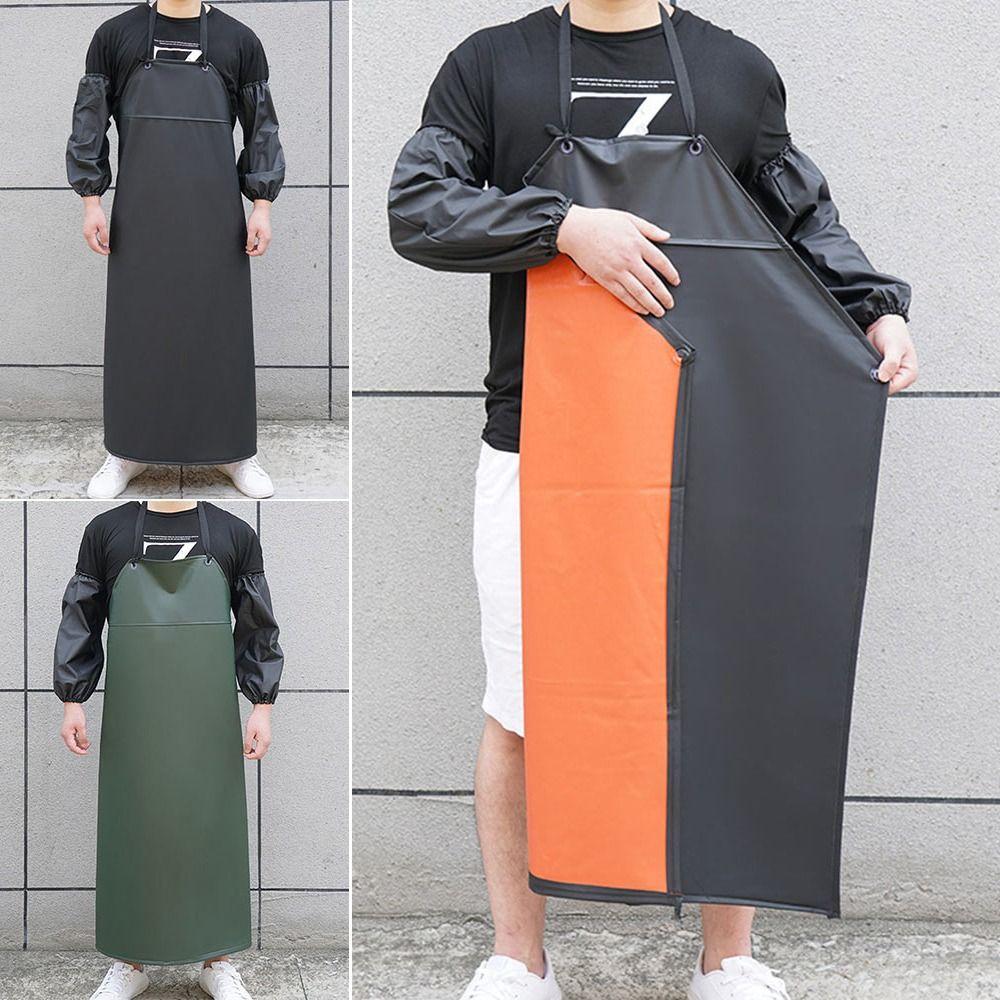 Черный Зеленый Кухонный Фартук Водонепроницаемый Водный Мясной Фартук для Еды Прочный Фартук для Готовки Шеф-повара Сад