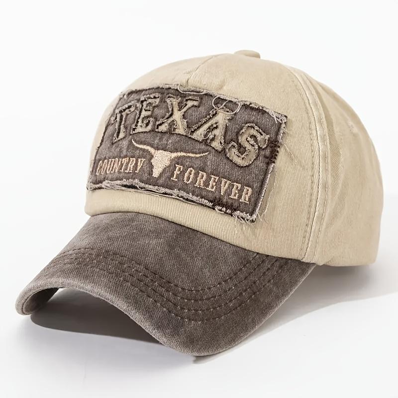 Retro Distressed Texas Baseball Cap Washed Embroidered Trucker Hat Country Forever Dad Hat, Adjustable Casual Hat for Men Women